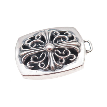 Chrome Hearts 925 Sterling Silver Vintage 2006 Cross Keeper Pendant