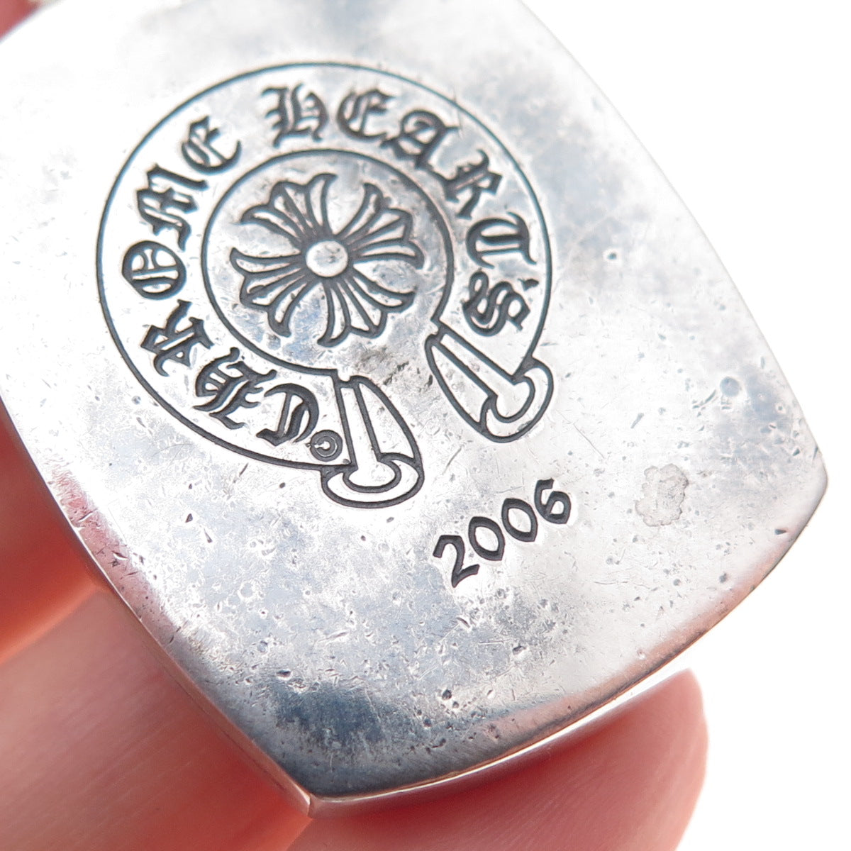 Chrome Hearts 925 Sterling Silver Vintage 2006 Cross Keeper Pendant
