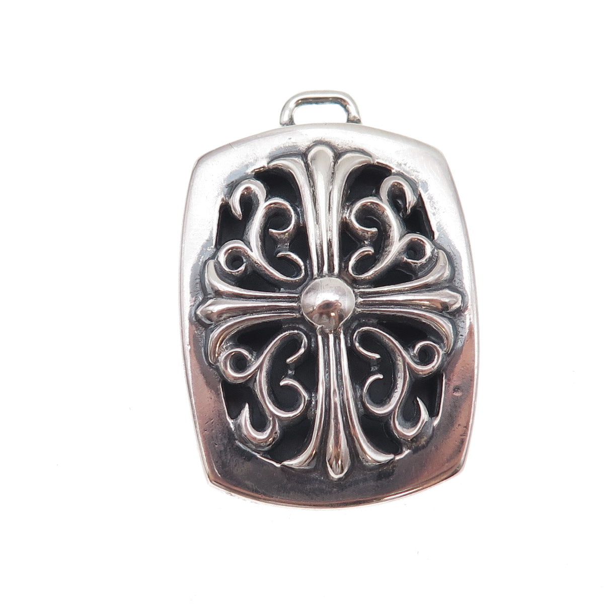 Chrome Hearts 925 Sterling Silver Vintage 2006 Cross Keeper Pendant