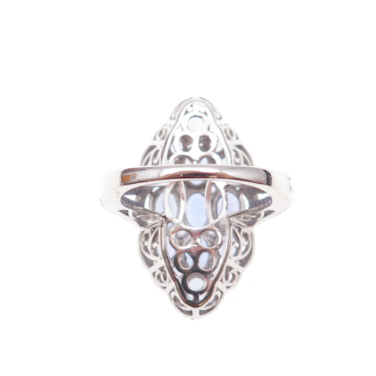 Chuck Clemency 925 Sterling Silver Real Diamond & Tanzanite Ring Size 8