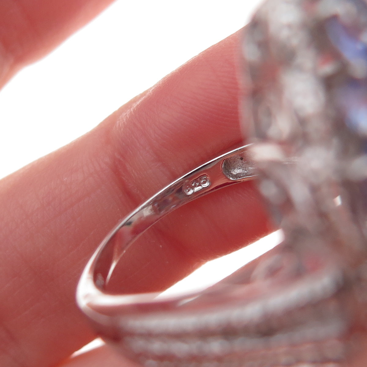 Chuck Clemency 925 Sterling Silver Real Diamond & Tanzanite Ring Size 8