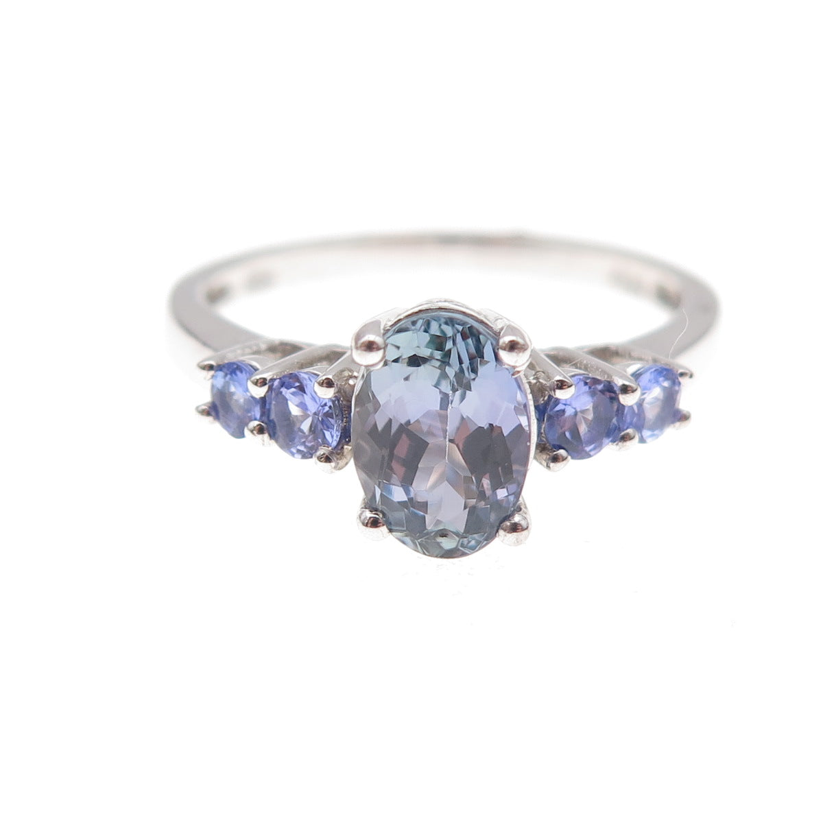 Chuck Clemency 925 Sterling Silver Real Iolite & Tanzanite Ring Size 8