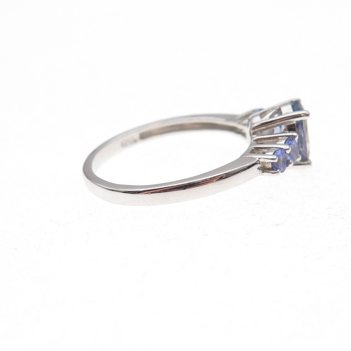 Chuck Clemency 925 Sterling Silver Real Iolite & Tanzanite Ring Size 8