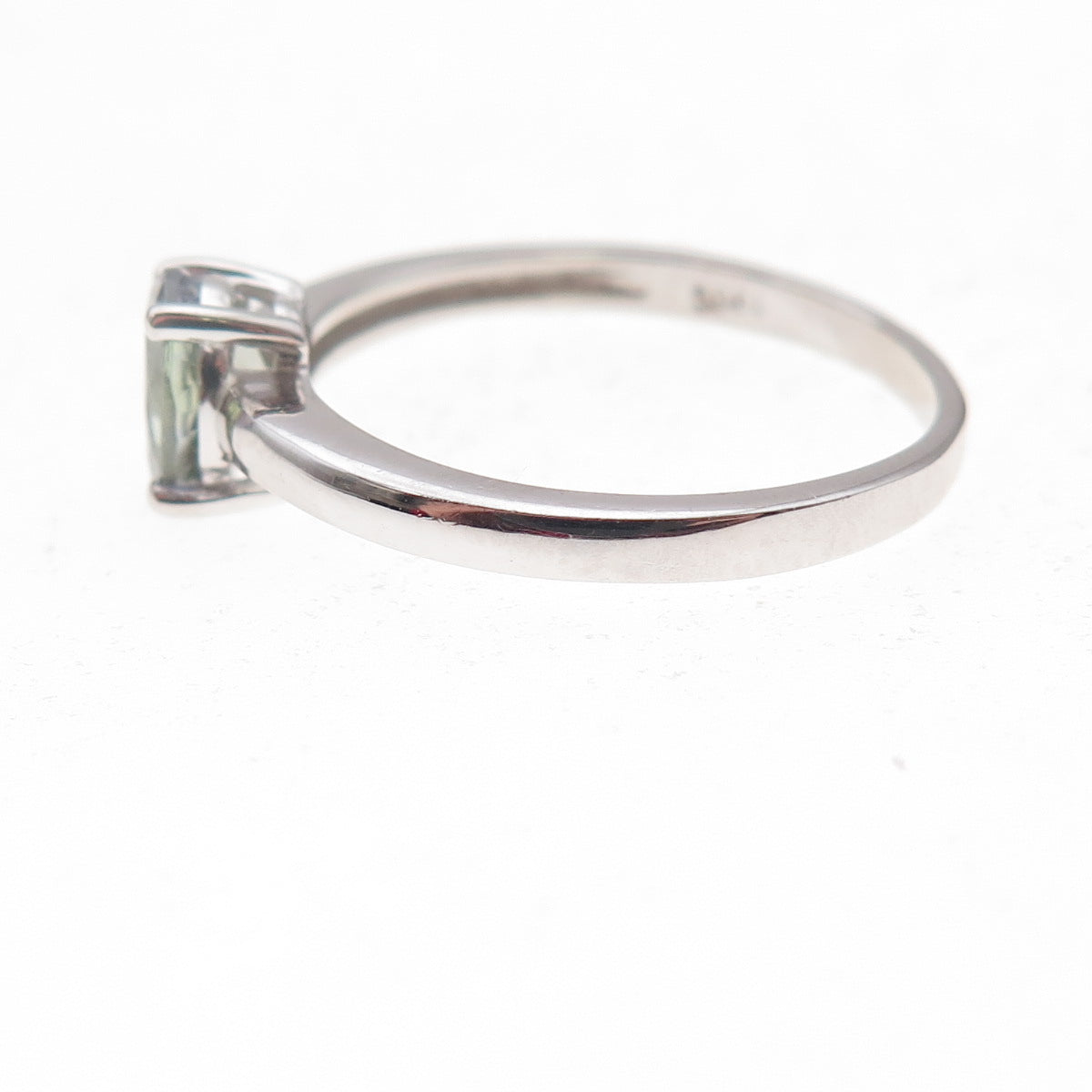 925 Sterling Silver Real Oval-Cut Iolite Ring Size 8