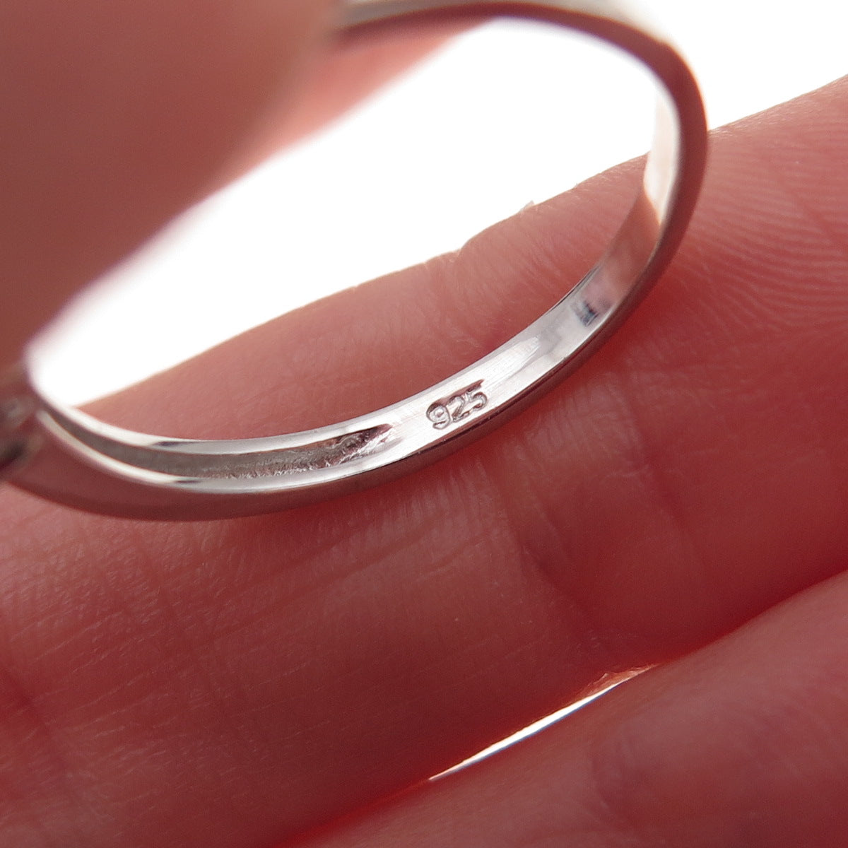 925 Sterling Silver Real Oval-Cut Iolite Ring Size 8