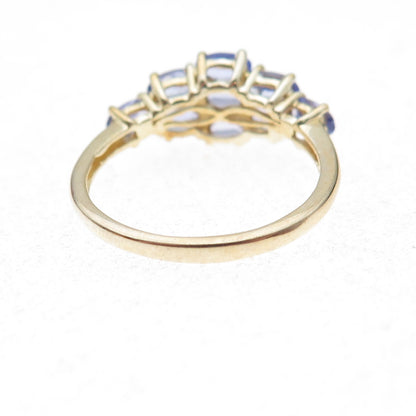 Chuck Clemency 925 Sterling Silver Gold Plated Real Tanzanite Ring Size 8