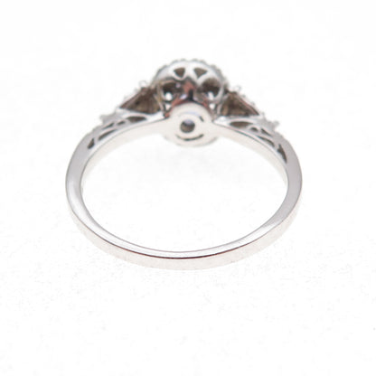925 Sterling Silver Real Tanzanite & White Topaz Ring Size 8