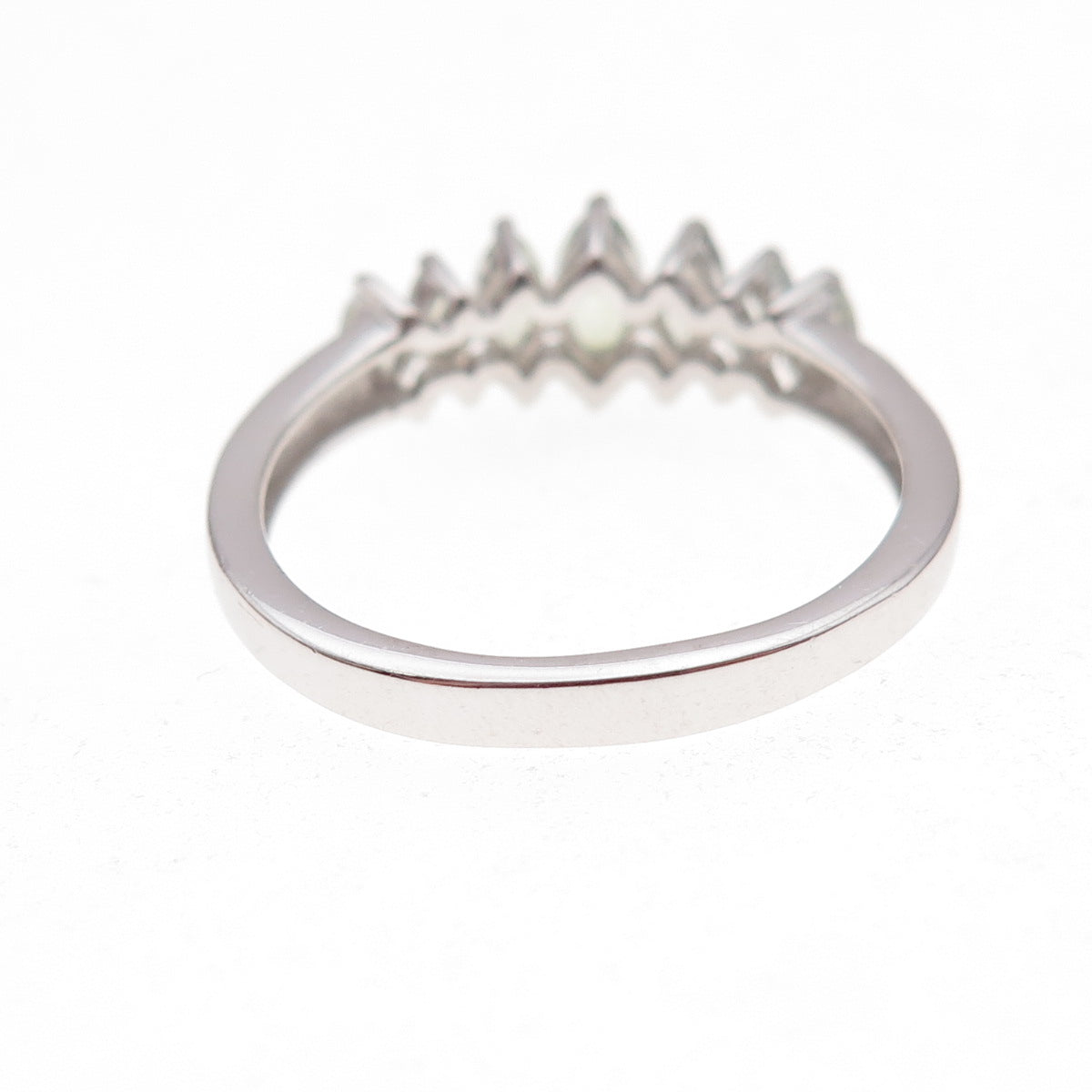 Chuck Clemency 925 Sterling Silver Real Green Amethyst Ring Size 8.25