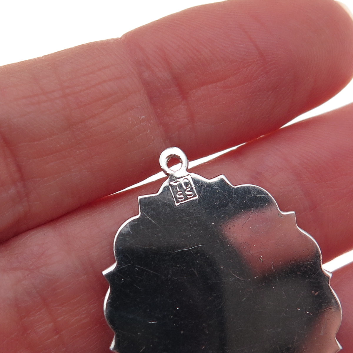 Town & Country 925 Sterling Vintage Real Pearl Rhinestone Happy Birthday Pendant