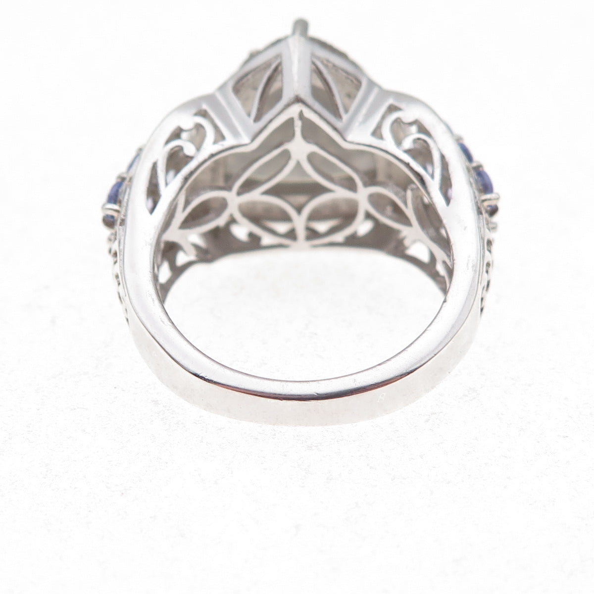 Chuck Clemency 925 Sterling Silver Real Diamond Druzy & Tanzanite Ring Size 8