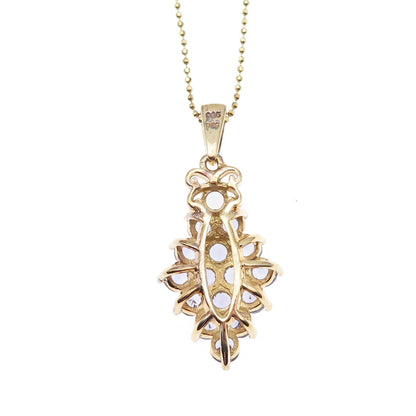 Chuck Clemency 925 Sterling Silver Gold Plated Real Tanzanite Chain Necklace 18"