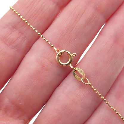 Chuck Clemency 925 Sterling Silver Gold Plated Real Tanzanite Chain Necklace 18"