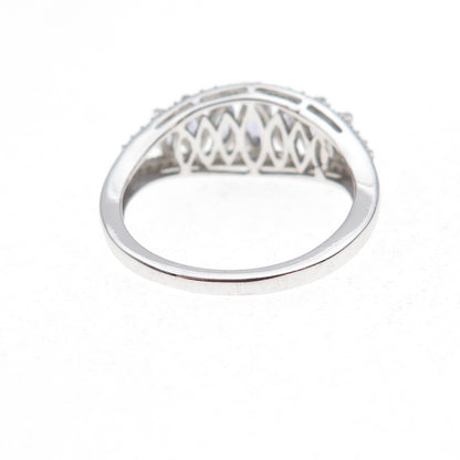 Chuck Clemency 925 Sterling Silver Real Marquise-Cut Tanzanite Ring Size 8