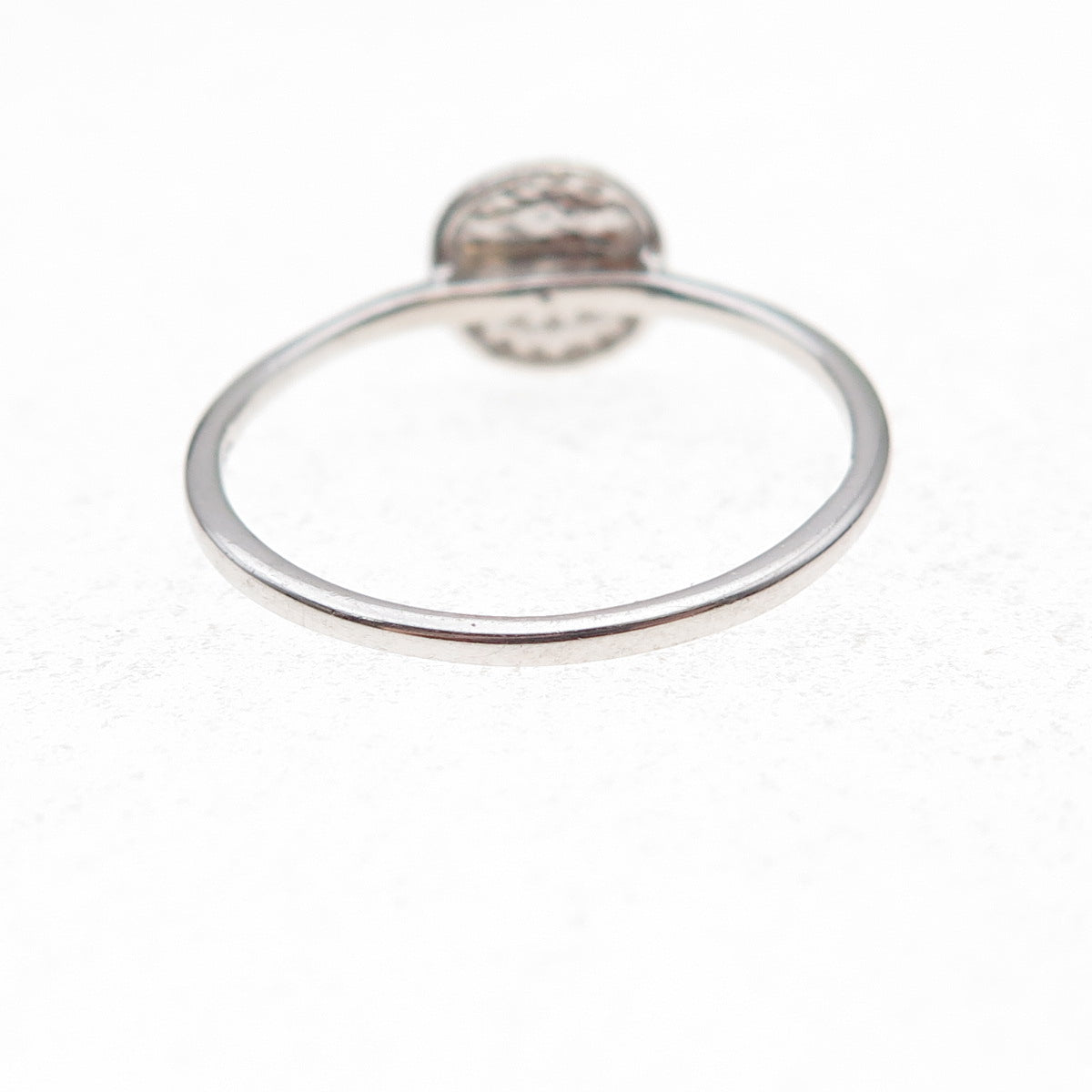 Chuck Clemency 925 Sterling Silver 2-Tone Real Diamond Accent Ring Size 8.25