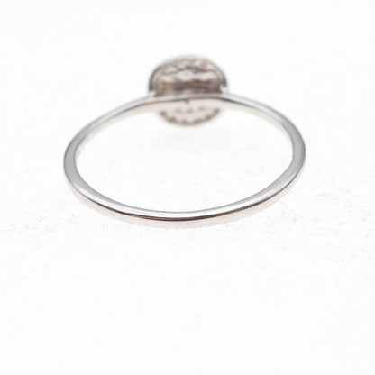 Chuck Clemency 925 Sterling Silver 2-Tone Real Diamond Accent Ring Size 8.25
