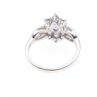 925 Sterling Silver Real Oval-Cut Tanzanite Ring Size 8
