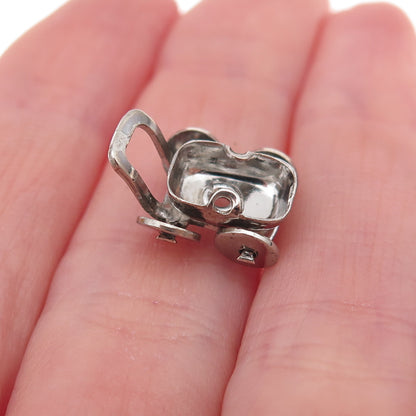 Paye & Baker 925 Sterling Silver Antique Art Deco Baby Carriage 3D Charm Pendant