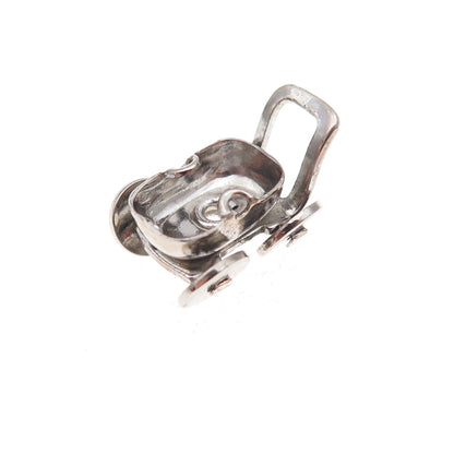Paye & Baker 925 Sterling Silver Antique Art Deco Baby Carriage 3D Charm Pendant