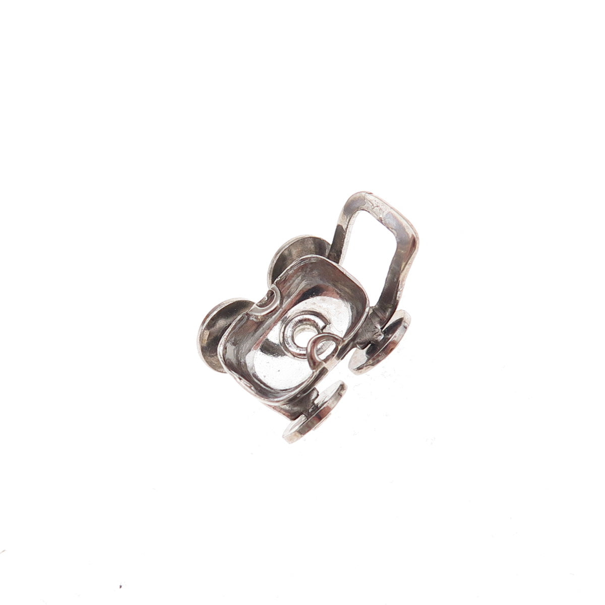 Paye & Baker 925 Sterling Silver Antique Art Deco Baby Carriage 3D Charm Pendant