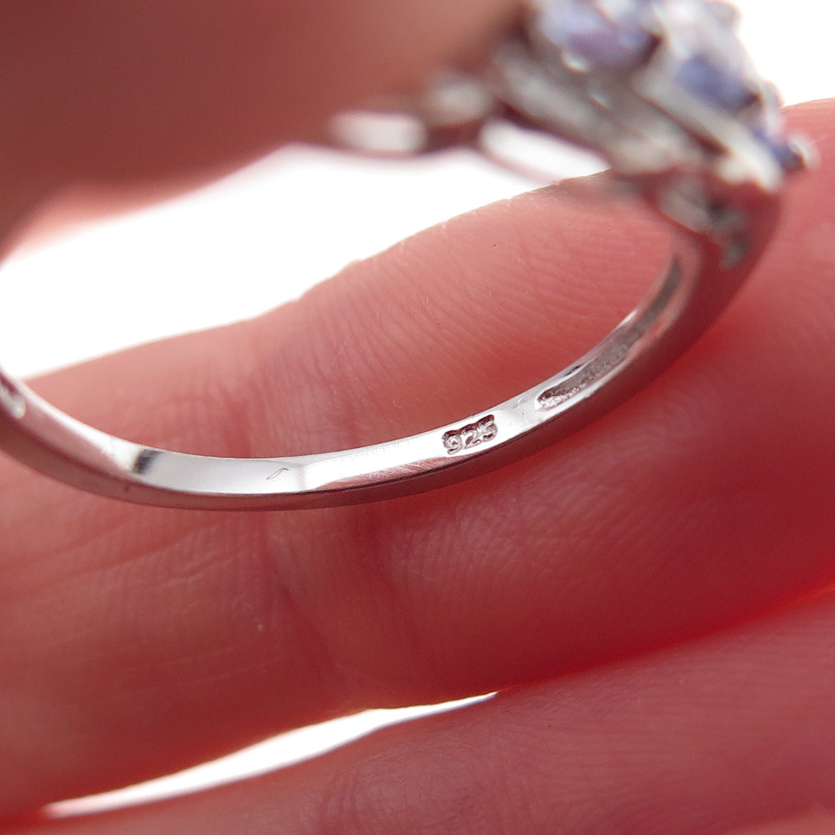 Chuck Clemency 925 Sterling Silver Real Diamond & Tanzanite Ring Size 8.25