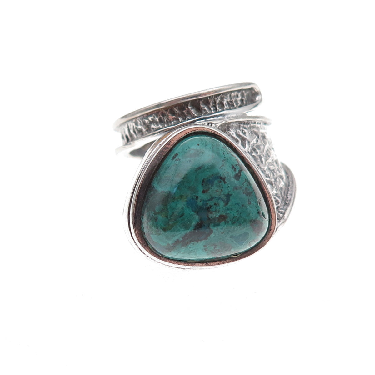 925 Sterling Silver Vintage Israel Real Eilat Modernist Adjustable Ring Size 6