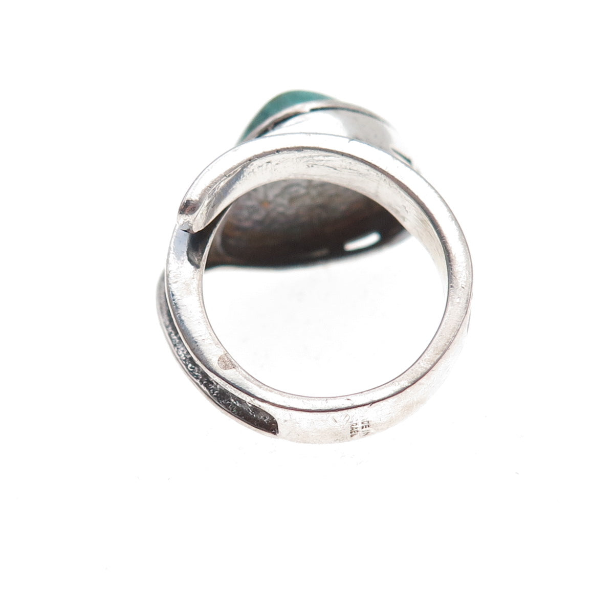 925 Sterling Silver Vintage Israel Real Eilat Modernist Adjustable Ring Size 6