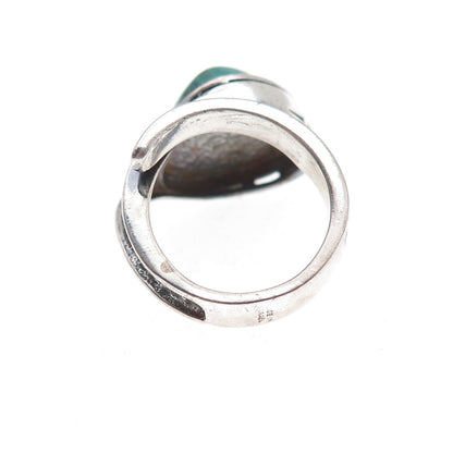 925 Sterling Silver Vintage Israel Real Eilat Modernist Adjustable Ring Size 6