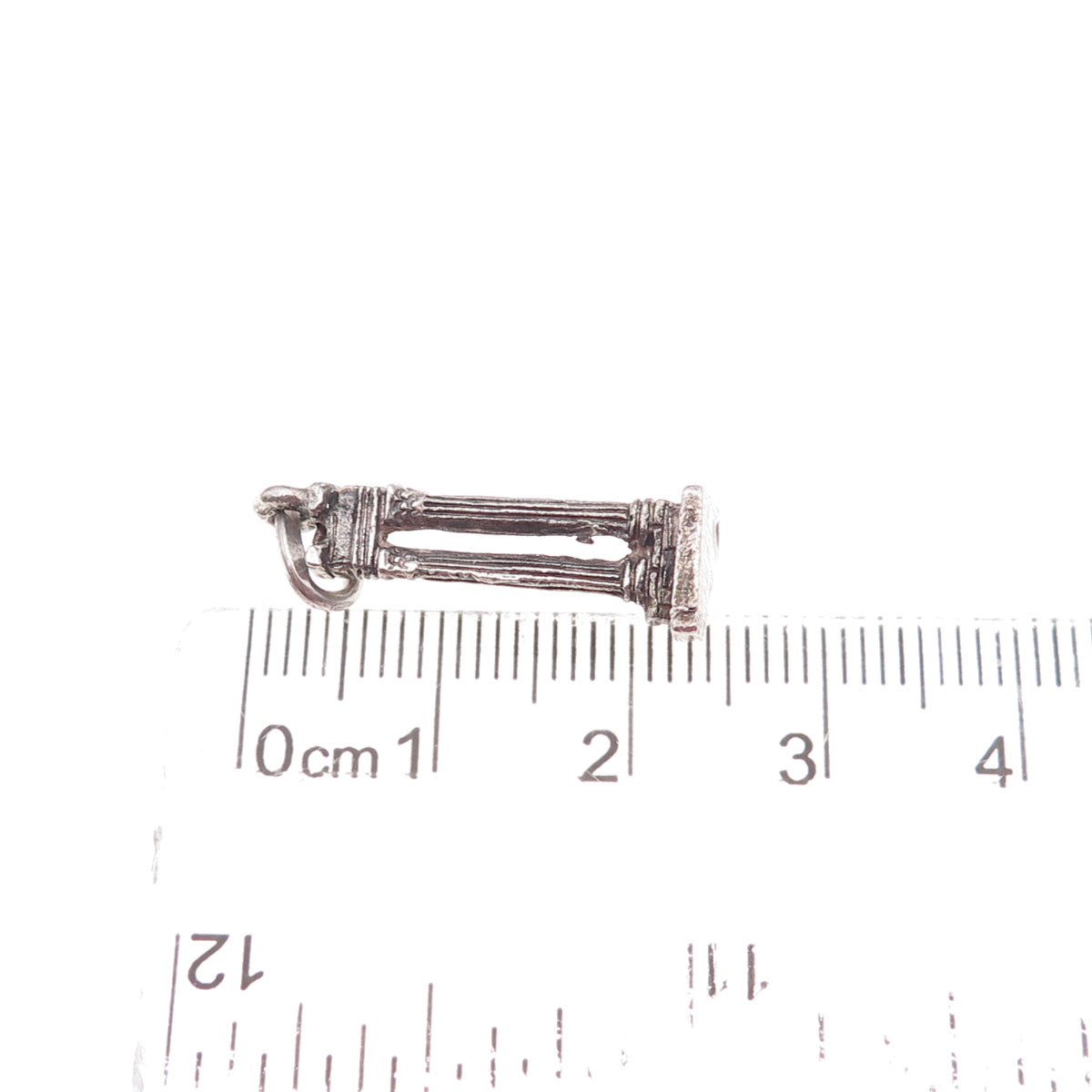 800 Silver Antique Art Deco Temple of Apollo Sosianus Rome 3D Charm Pendant