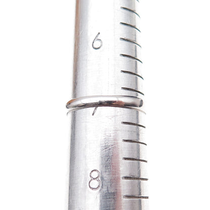 925 Sterling Silver Mexico Real Round-Cut Diamond Bypass Ring Size 7