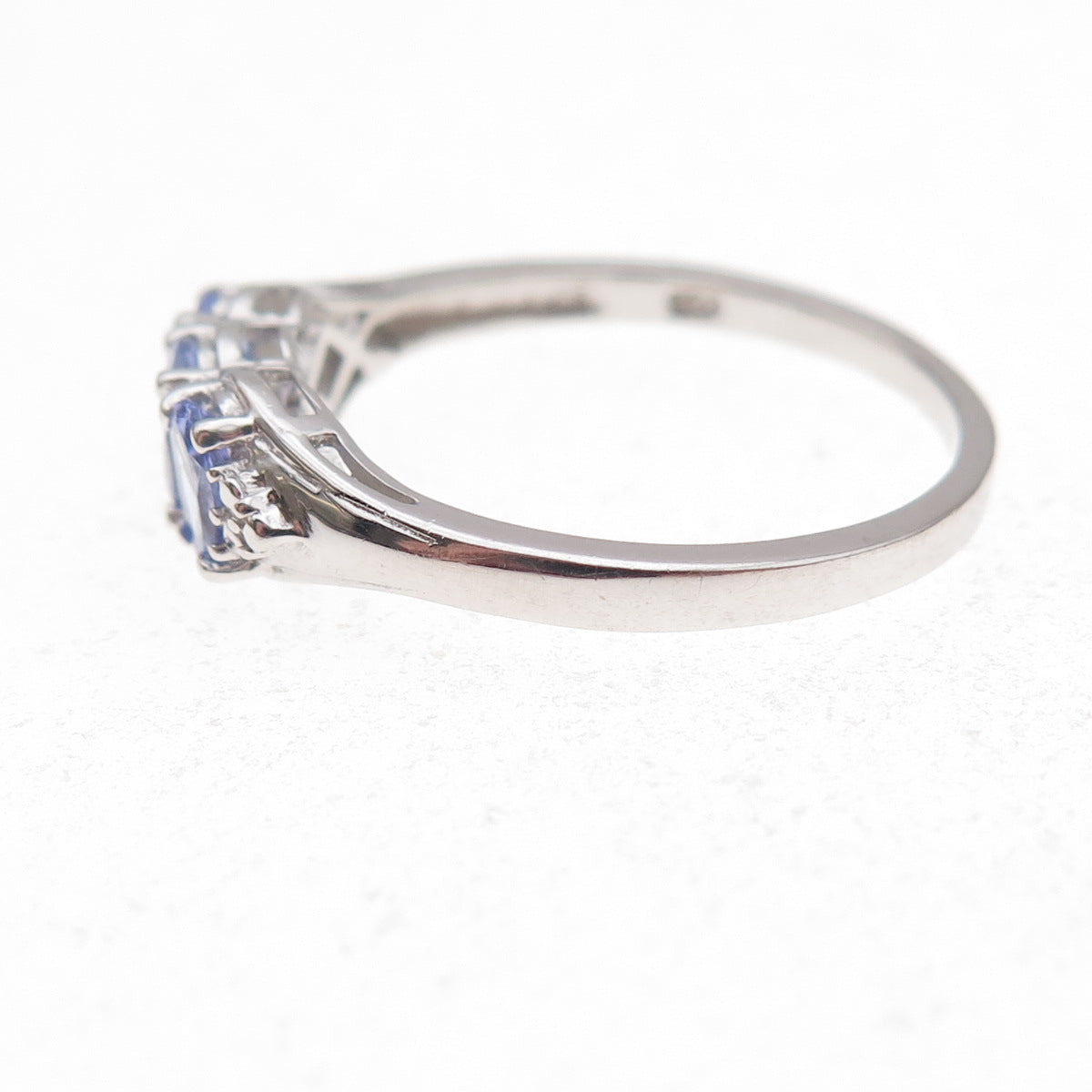 Chuck Clemency 925 Sterling Silver Real Oval-Cut Tanzanite Ring Size 8