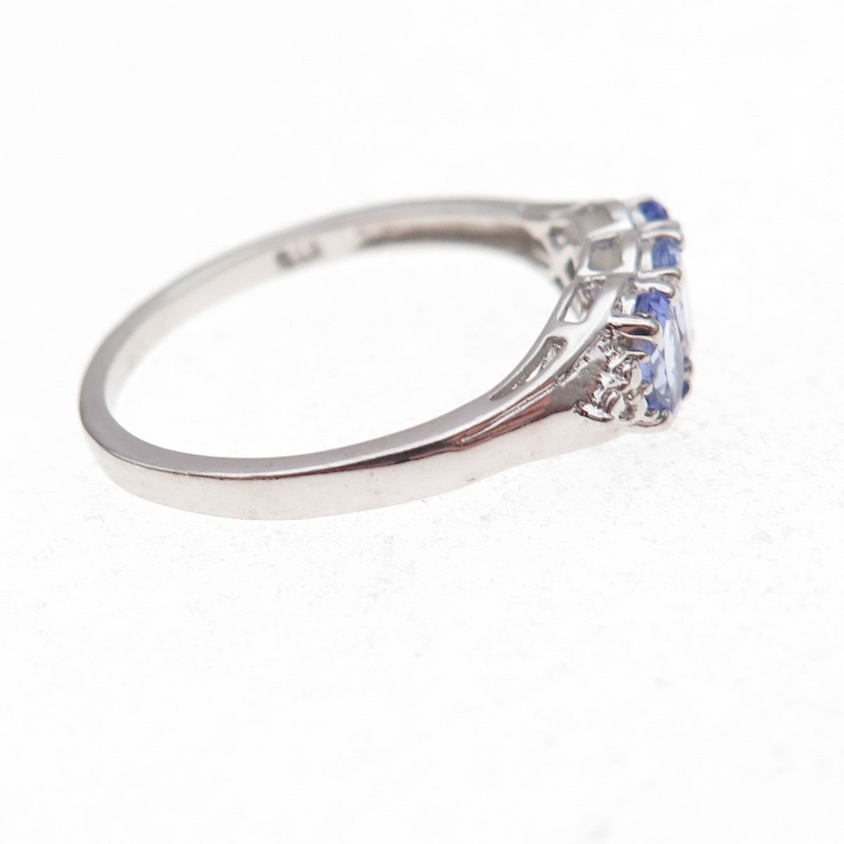Chuck Clemency 925 Sterling Silver Real Oval-Cut Tanzanite Ring Size 8