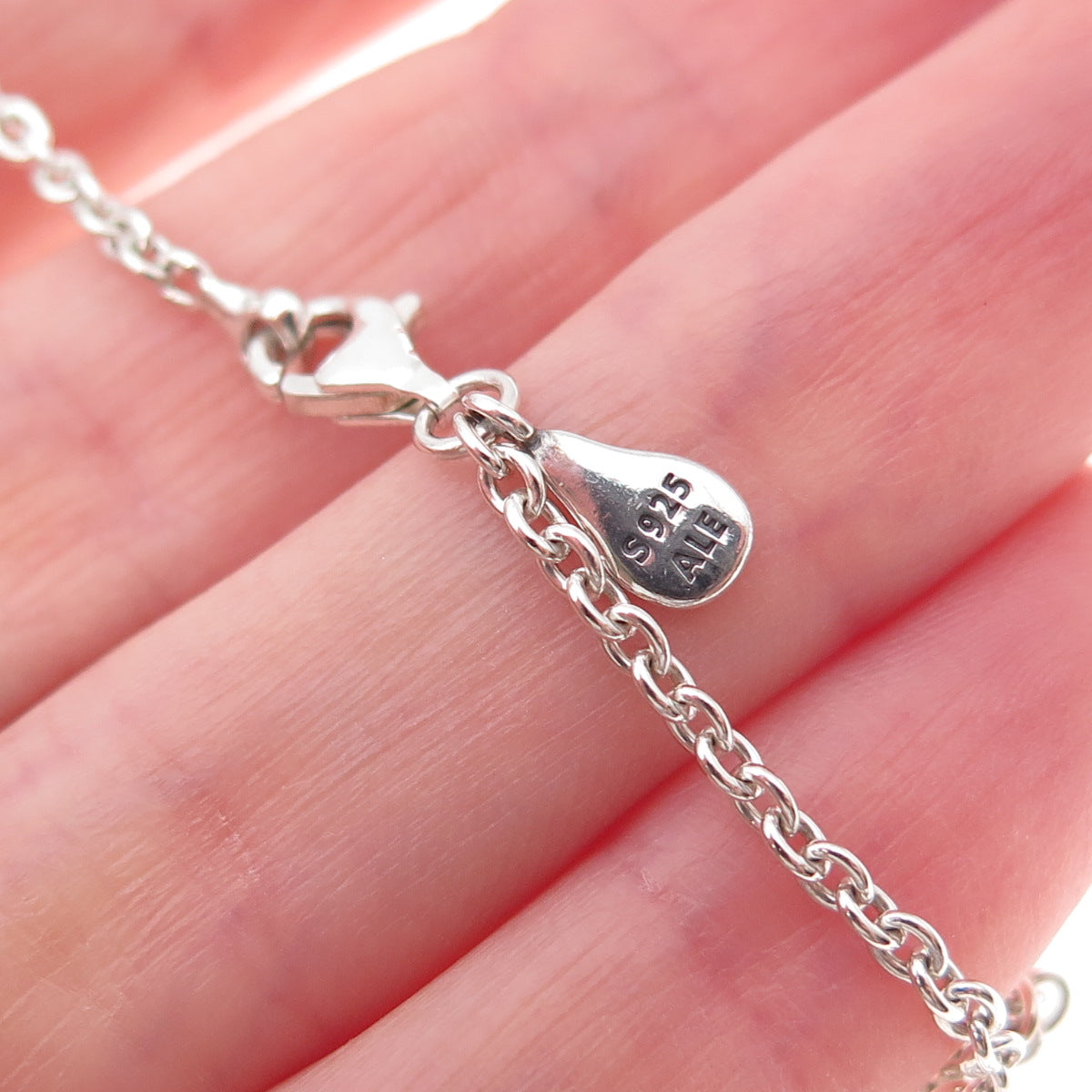 Pandora 925 Sterling Silver C Z Midnight Star Cable Chain Necklace 16-18"
