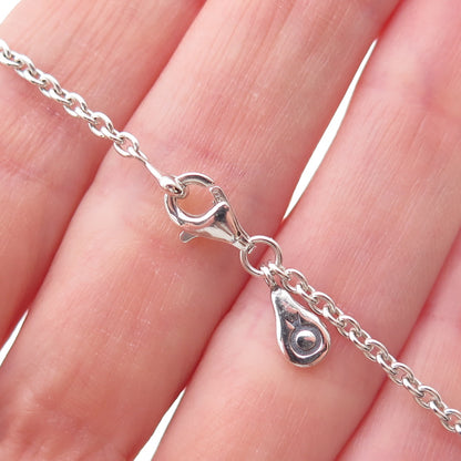 Pandora 925 Sterling Silver C Z Midnight Star Cable Chain Necklace 16-18"