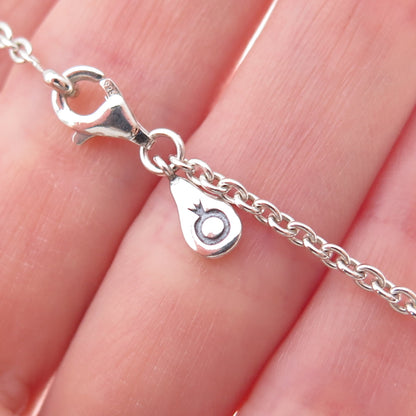 Pandora 925 Sterling Silver C Z Midnight Star Cable Chain Necklace 16-18"