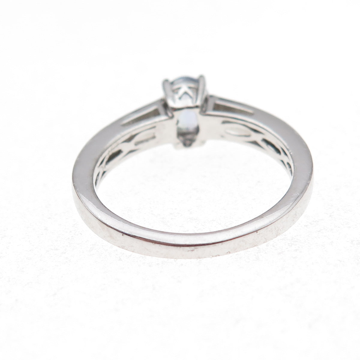 Chuck Clemency 925 Sterling Silver Real Iolite & White Topaz Ring Size 8.25