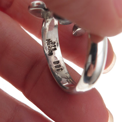 Dominique Dinouart Sterling Silver Vintage Mexico Real Turquoise Ring Size 9.25