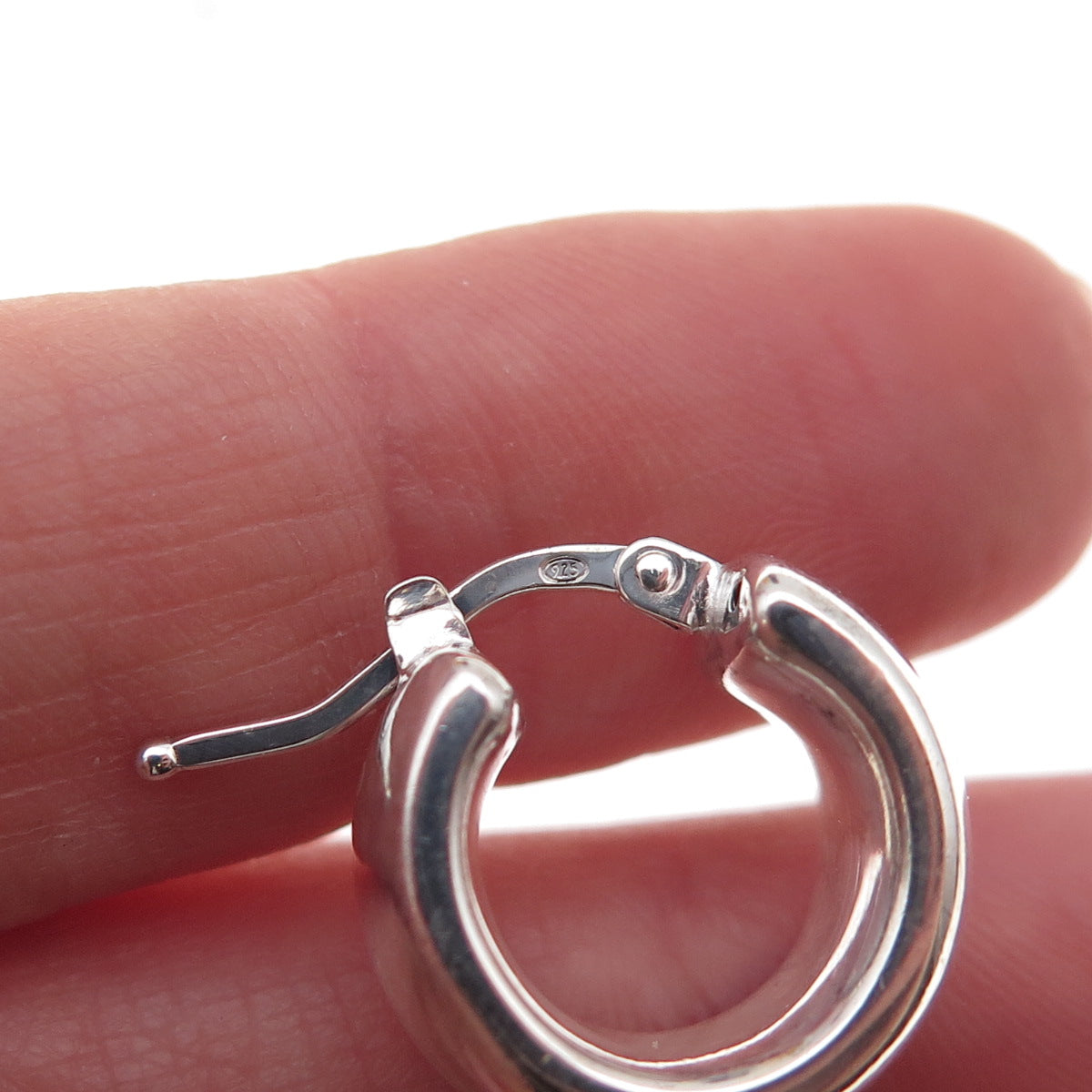 925 Sterling Silver Vintage Wide Hoop Earrings