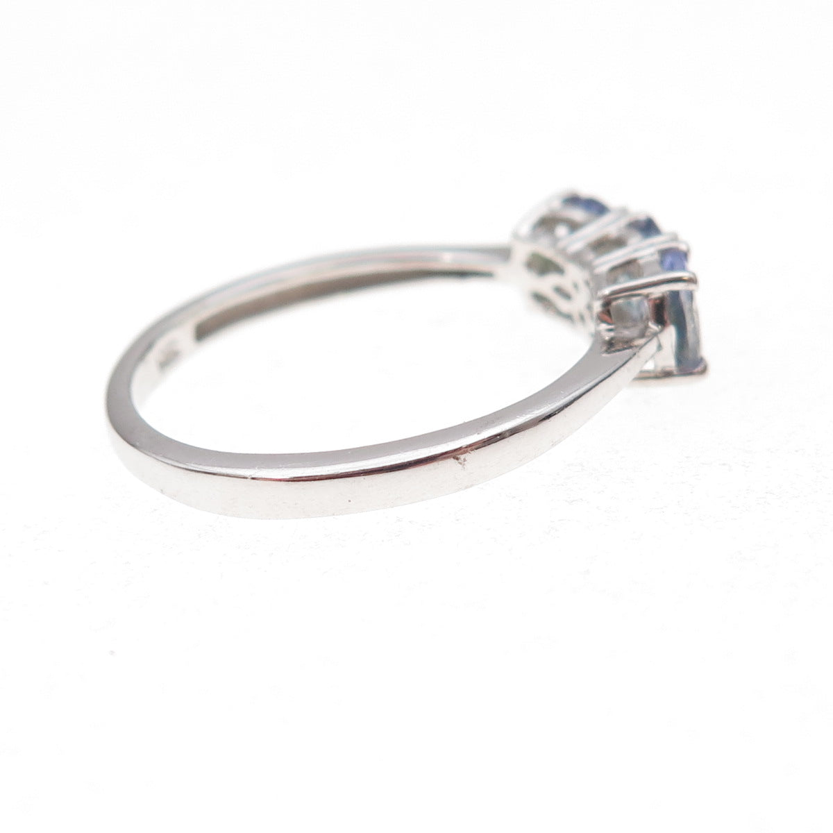 Chuck Clemency 925 Sterling Silver Real Oval-Cut Tanzanite Ring Size 8