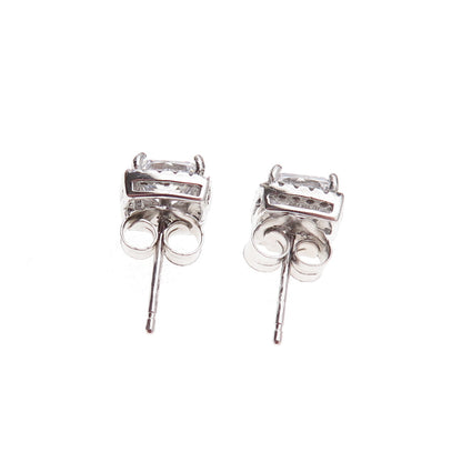 Dee Berkle 925 Sterling Silver C Z Stud Earrings