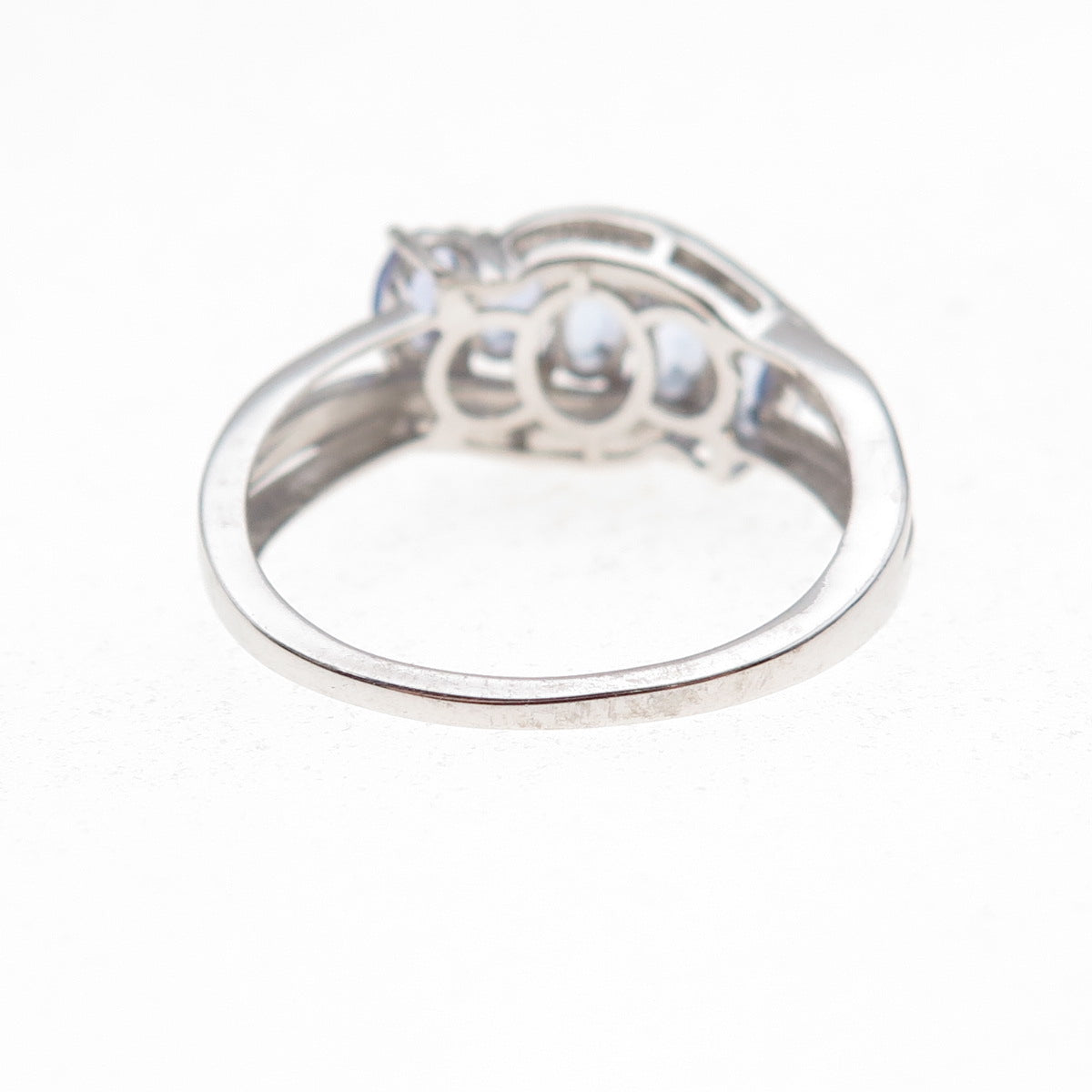 Chuck Clemency 925 Sterling Silver Real Oval-Cut Tanzanite Ring Size 8.25