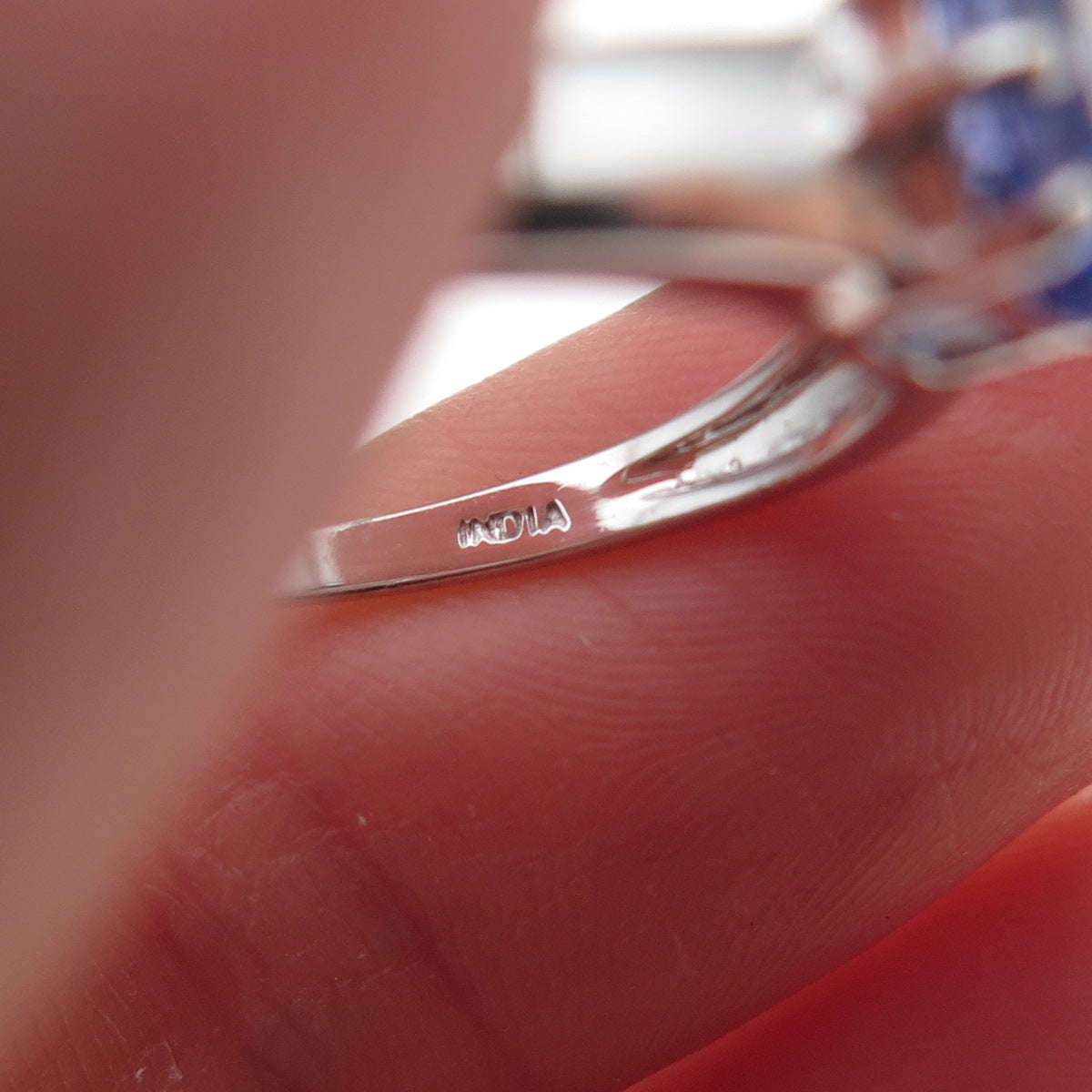 RJ Graziano 925 Sterling Silver Real Oval-Cut Tanzanite Ring Size 7.75