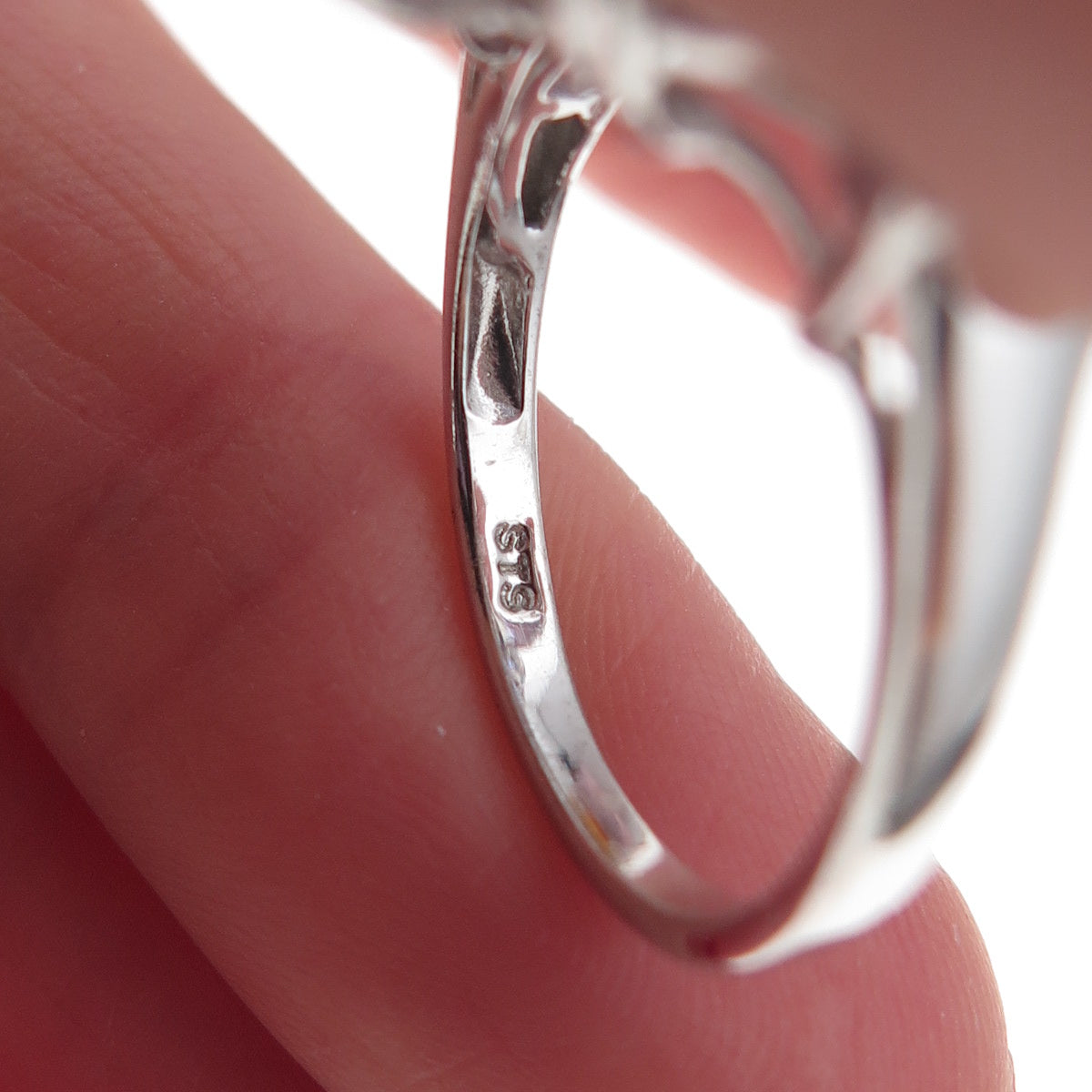 Chuck Clemency 925 Sterling Silver Real Oval & Round-Cut Tanzanite Ring Size 8