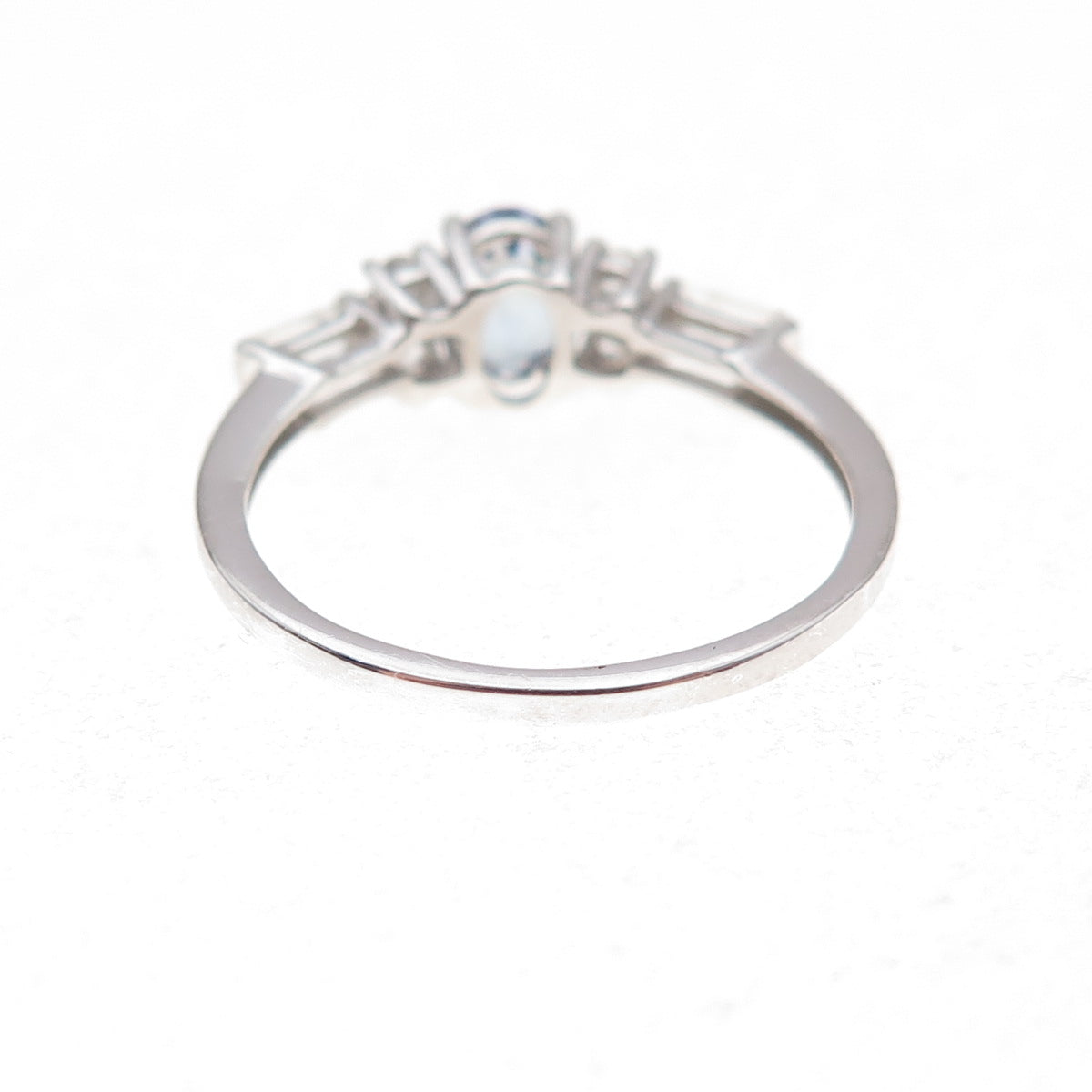 Chuck Clemency 925 Sterling Silver Real Iolite & White Topaz Ring Size 8