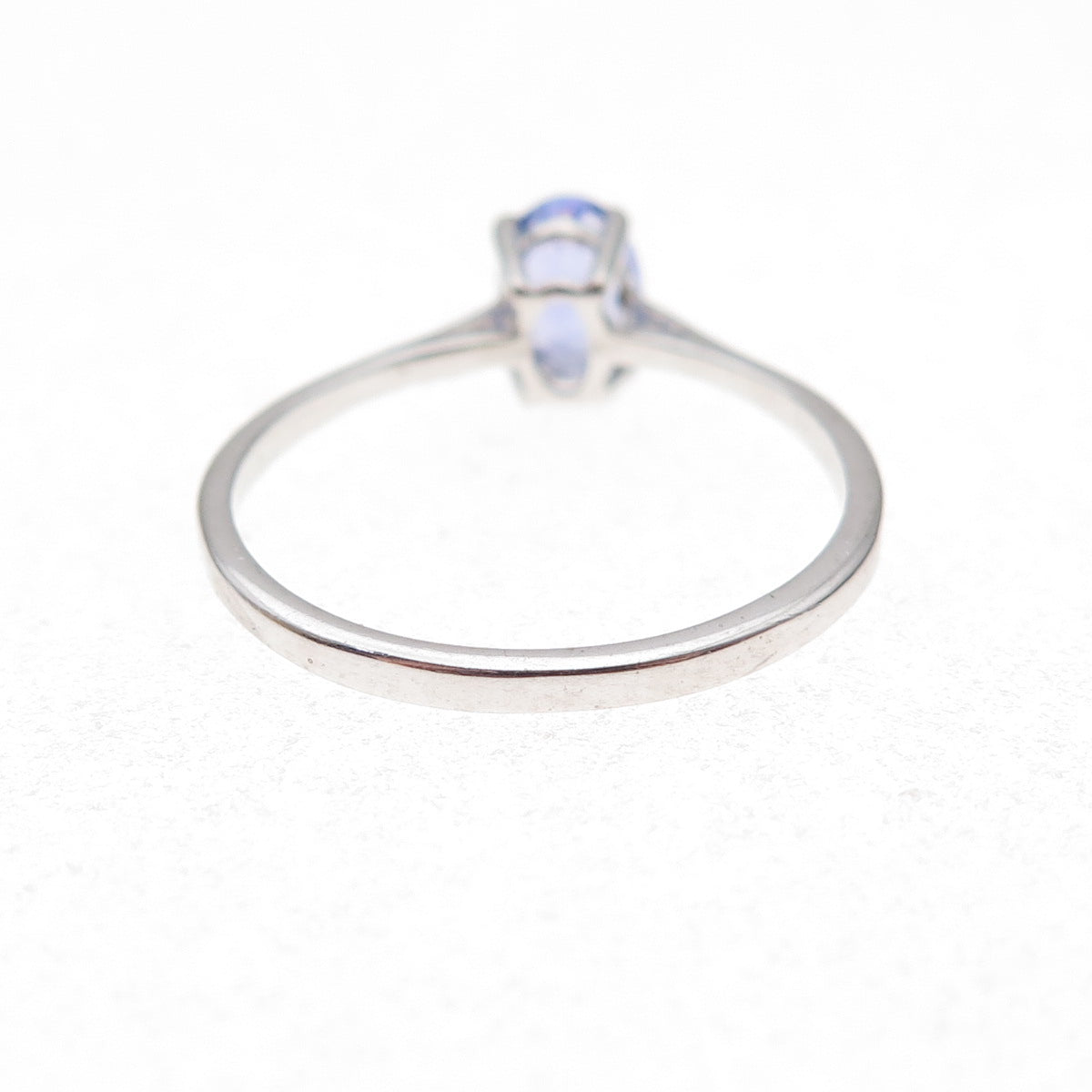 Chuck Clemency 925 Sterling Silver Real Oval-Cut Tanzanite Ring Size 8