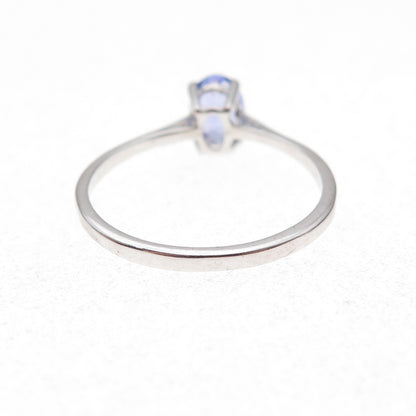 Chuck Clemency 925 Sterling Silver Real Oval-Cut Tanzanite Ring Size 8