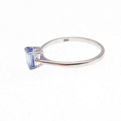 Chuck Clemency 925 Sterling Silver Real Oval-Cut Tanzanite Ring Size 8