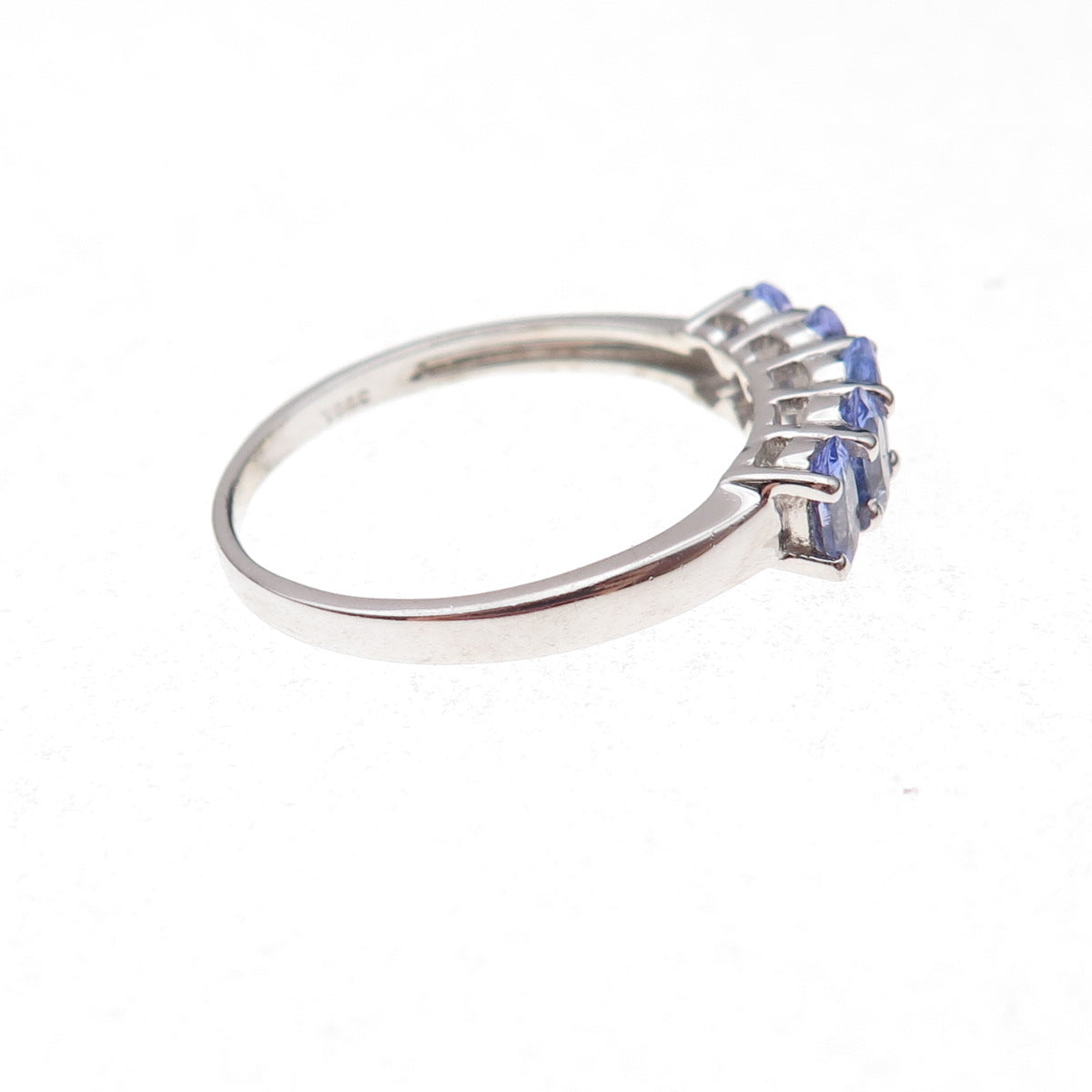 925 Sterling Silver Real Oval-Cut Tanzanite Ring Size 8