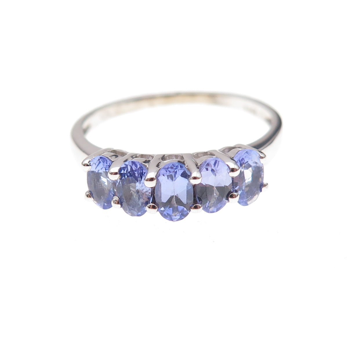 925 Sterling Silver Real Oval-Cut Tanzanite Ring Size 8