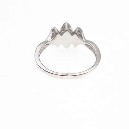 Sai 925 Sterling Silver Real Round-Cut 1/5 ct. tw. Diamond Ring Size 7