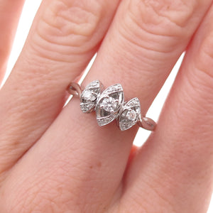 Sai 925 Sterling Silver Real Round-Cut 1/5 ct. tw. Diamond Ring Size 7